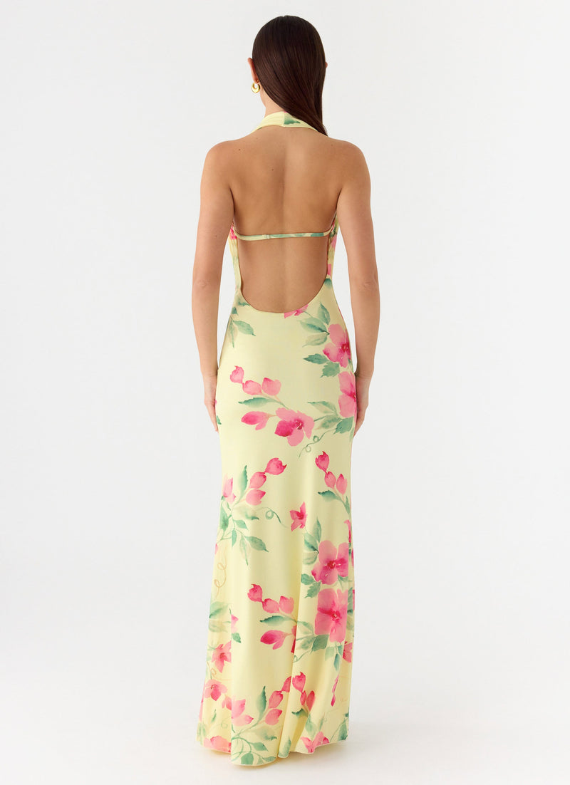 Like You Better Maxi Dress - Lemon Soleil