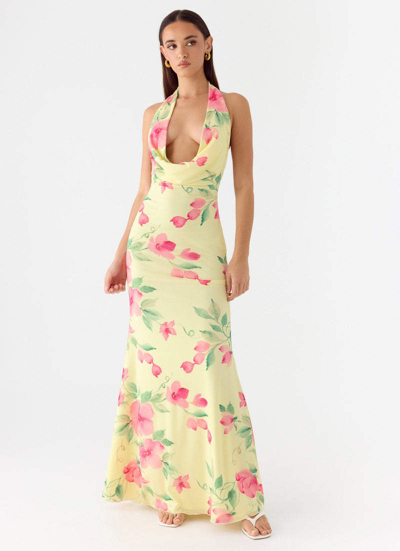 Like You Better Maxi Dress - Lemon Soleil