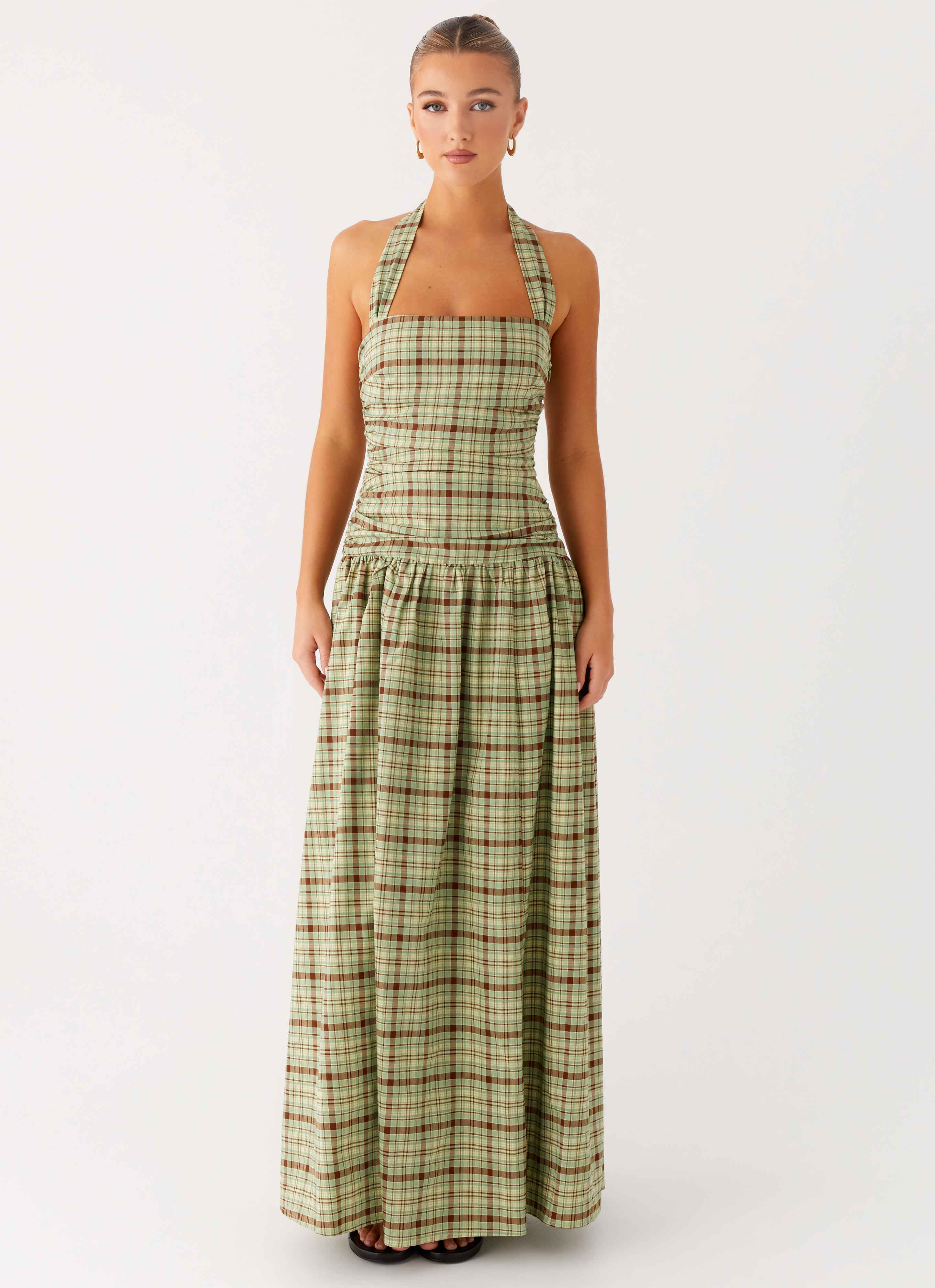 Lilith Maxi Dress - Forest Plaid – Peppermayo US