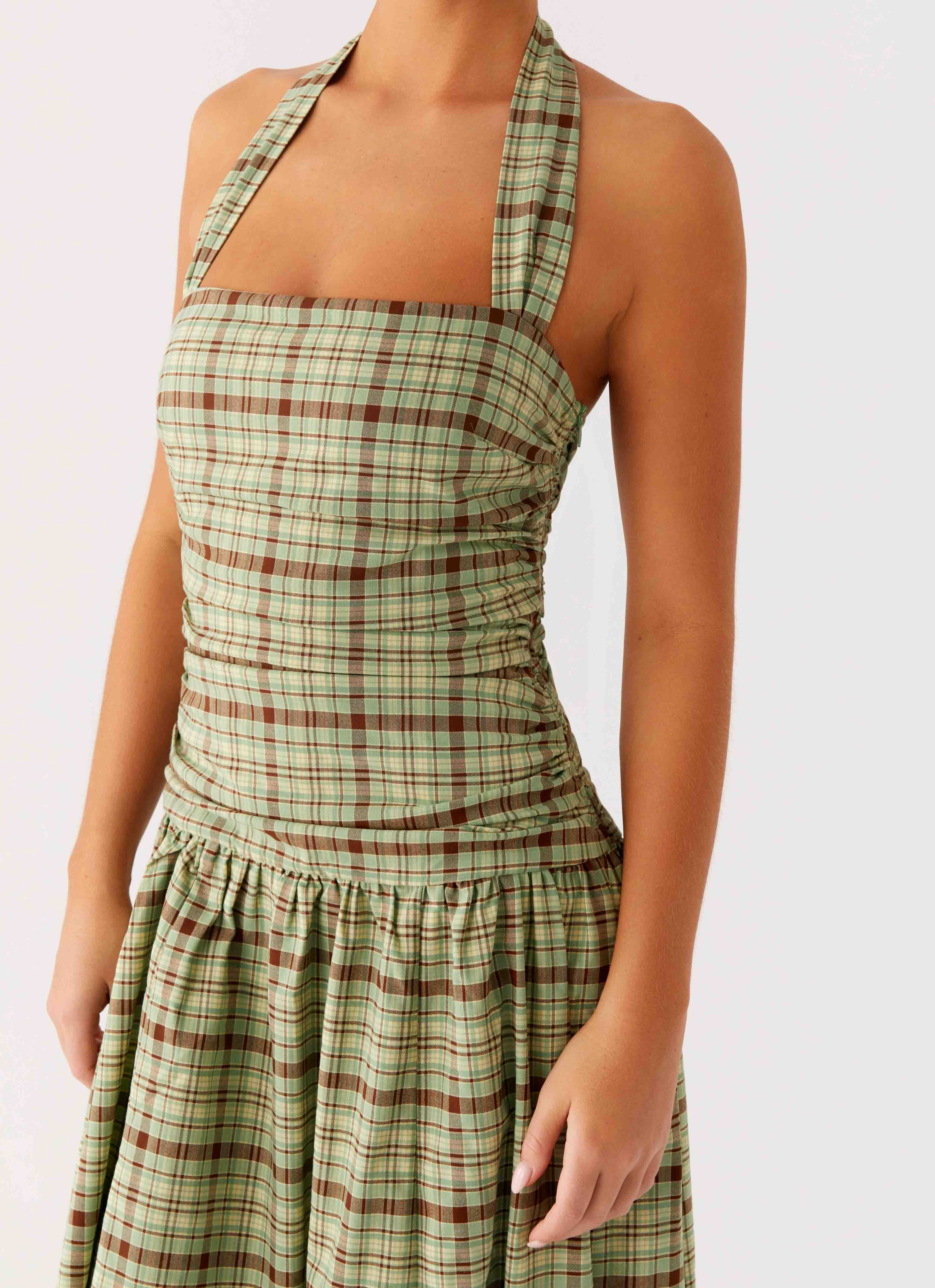 green emerald velvet dress Lilith Maxi Dress