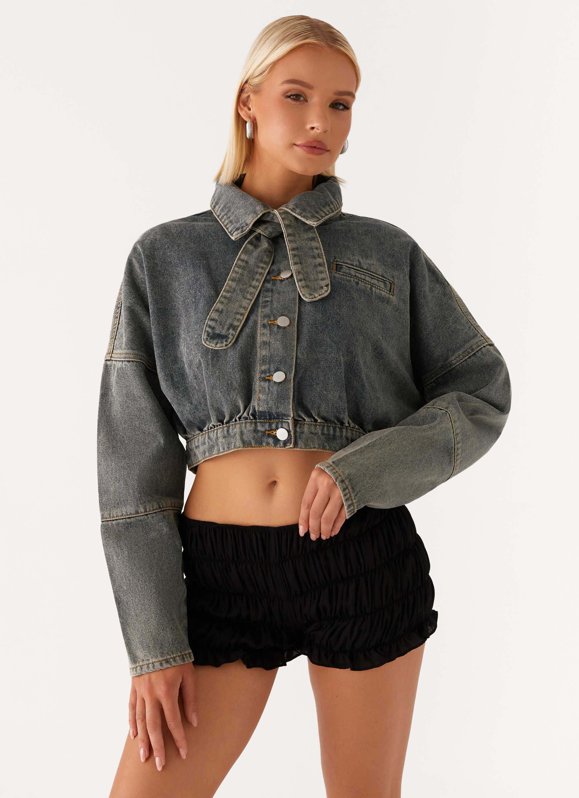 Lilith Boxy Denim Jacket - Vintage Wash – Peppermayo US