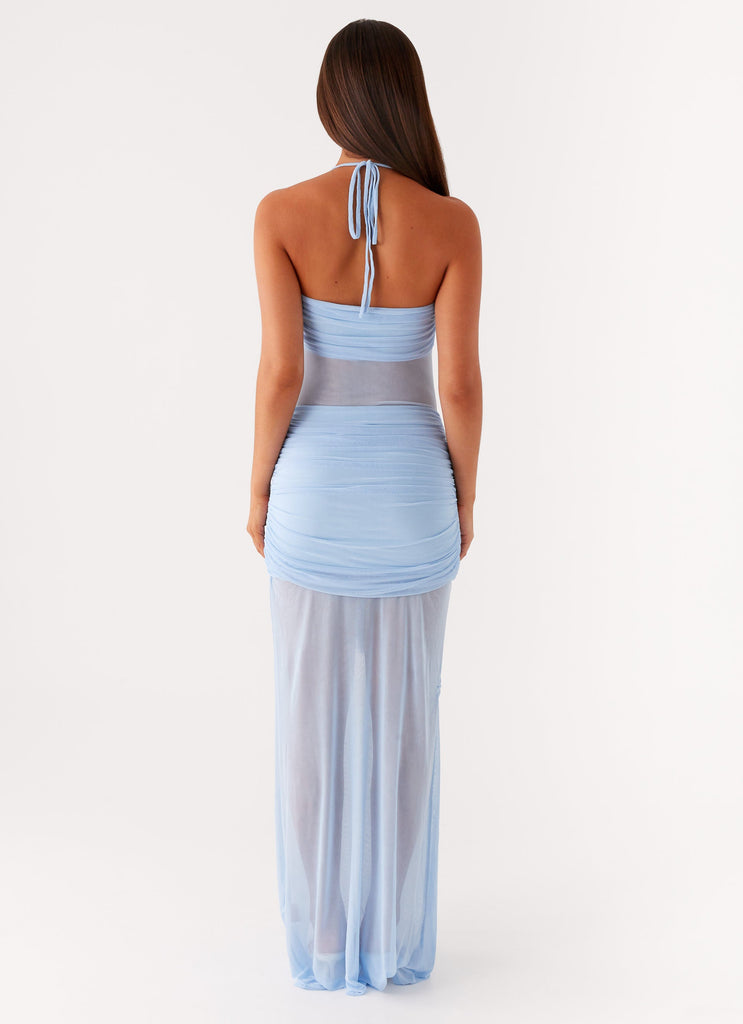 Lily Halter Maxi Dress - Blue Blue / US 8 Lily Halter Maxi Dress - Blue Blue / US 8