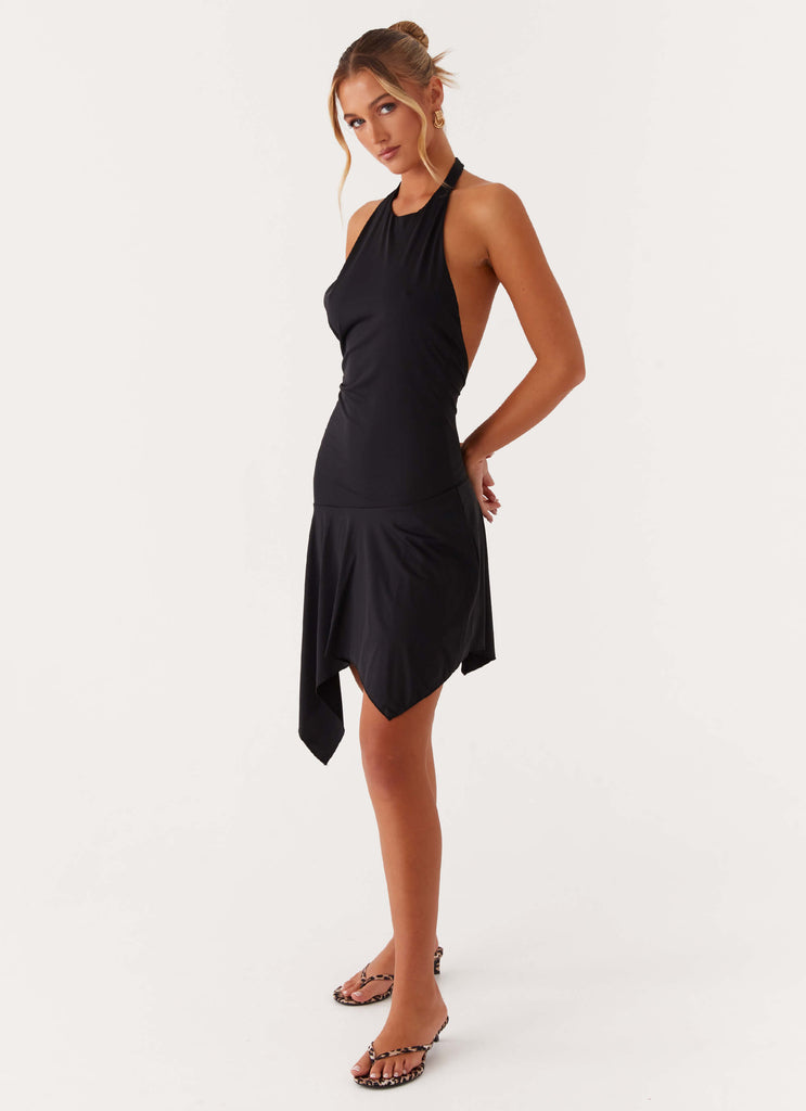 Lilyana Low Back Halter Midi Dress - Black Peppermayo US Lilyana Low Back Halter Midi Dress - Black Peppermayo US