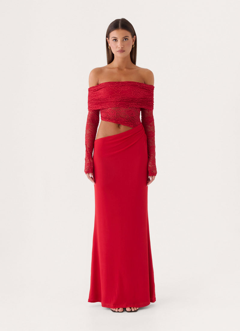 Linna Maxi Dress - Red