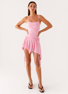 Lino Mini Dress Baby Pink 4