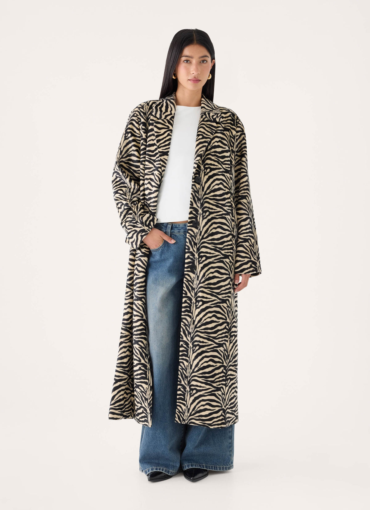 Lirena Fitted Zebra Coat - Zebra