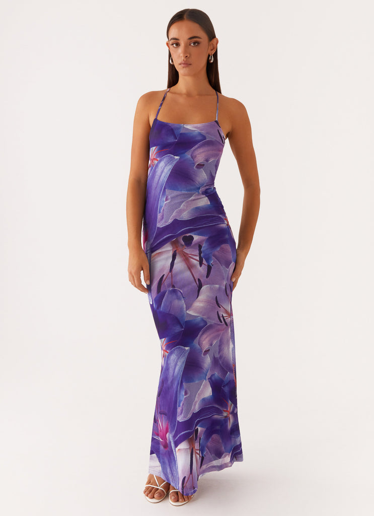 Livia Maxi Dress - Purple White Lilly Peppermayo US Livia Maxi Dress - Purple White Lilly Peppermayo US