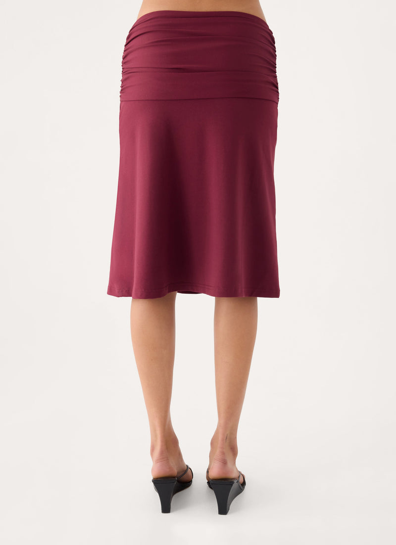 Lorelei Midi Skirt - Maroon