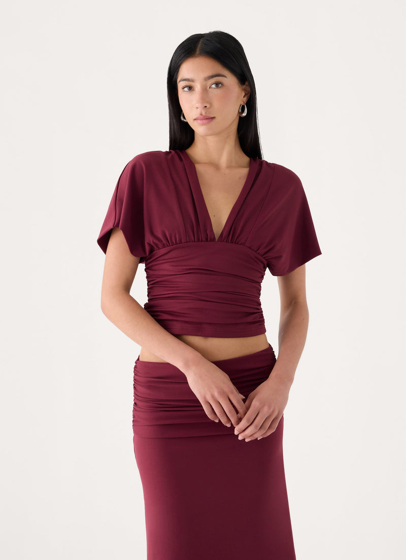 Lorelei Top - Maroon