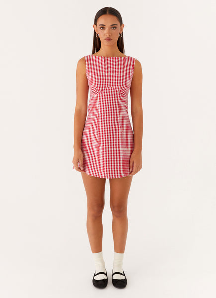 Lotus Tie Back Mini Dress