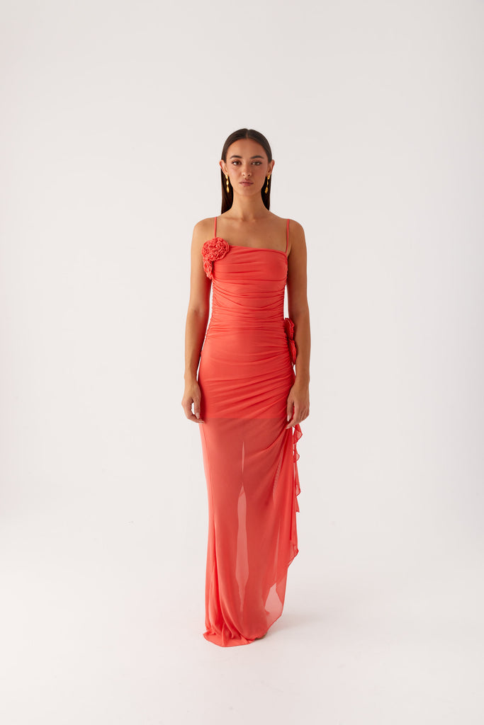 LouAna Maxi Dress - Coral Coral / US 6 LouAna Maxi Dress - Coral Coral / US 6