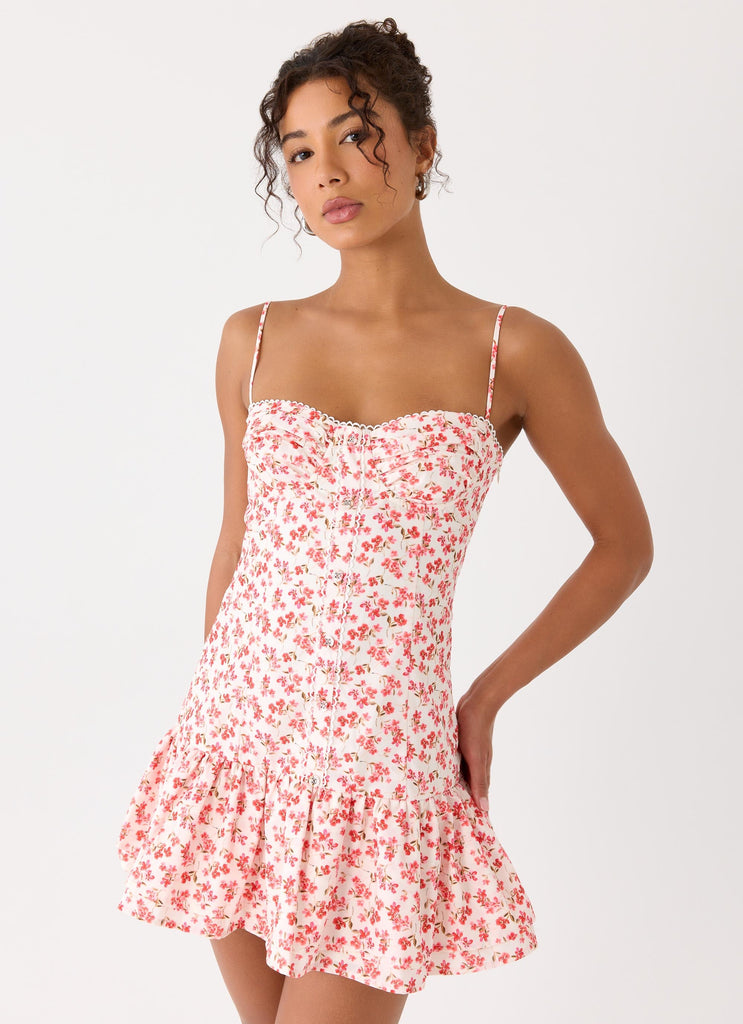 Loulette Mini Dress - Porcelain Rose Porcelain Rose / US 14 Loulette Mini Dress - Porcelain Rose Porcelain Rose / US 14