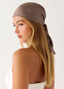 Lover Vibes Head Scarf - Chocolate