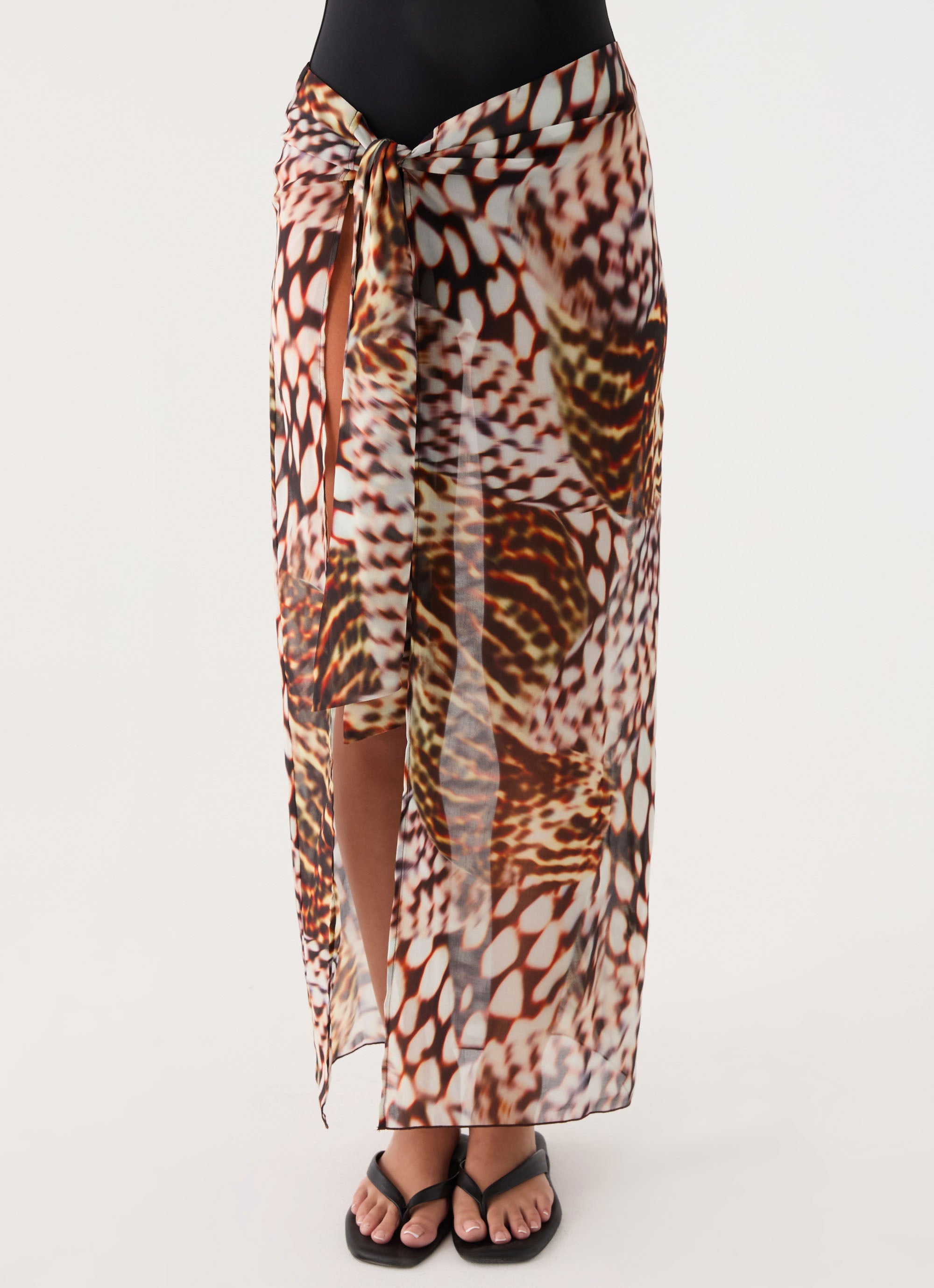 Low Tide Sarong Maxi Skirt - Leopard Hibiscus – Peppermayo US