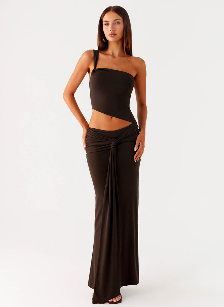 Luara Cut Out Maxi Dress - Chocolate Peppermayo US Luara Cut Out Maxi Dress - Chocolate Peppermayo US