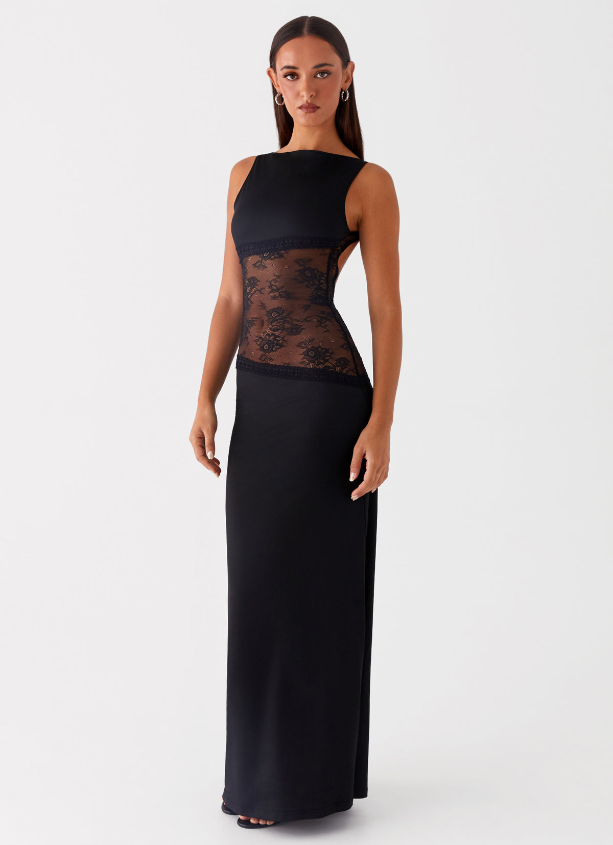 peppermayo black dress Rush | Charmed By You Maxi Dress Back Neck Buckle Can never go wrong with