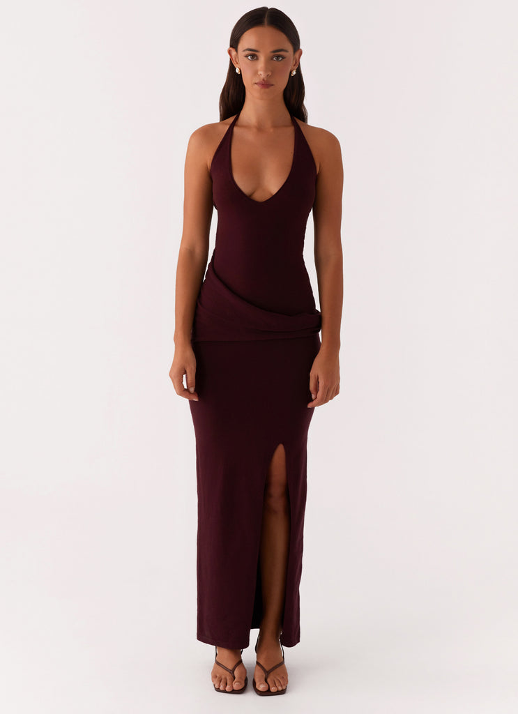 Lucky You Knit Maxi Dress - Mulberry Lucky You Knit Maxi Dress - Mulberry