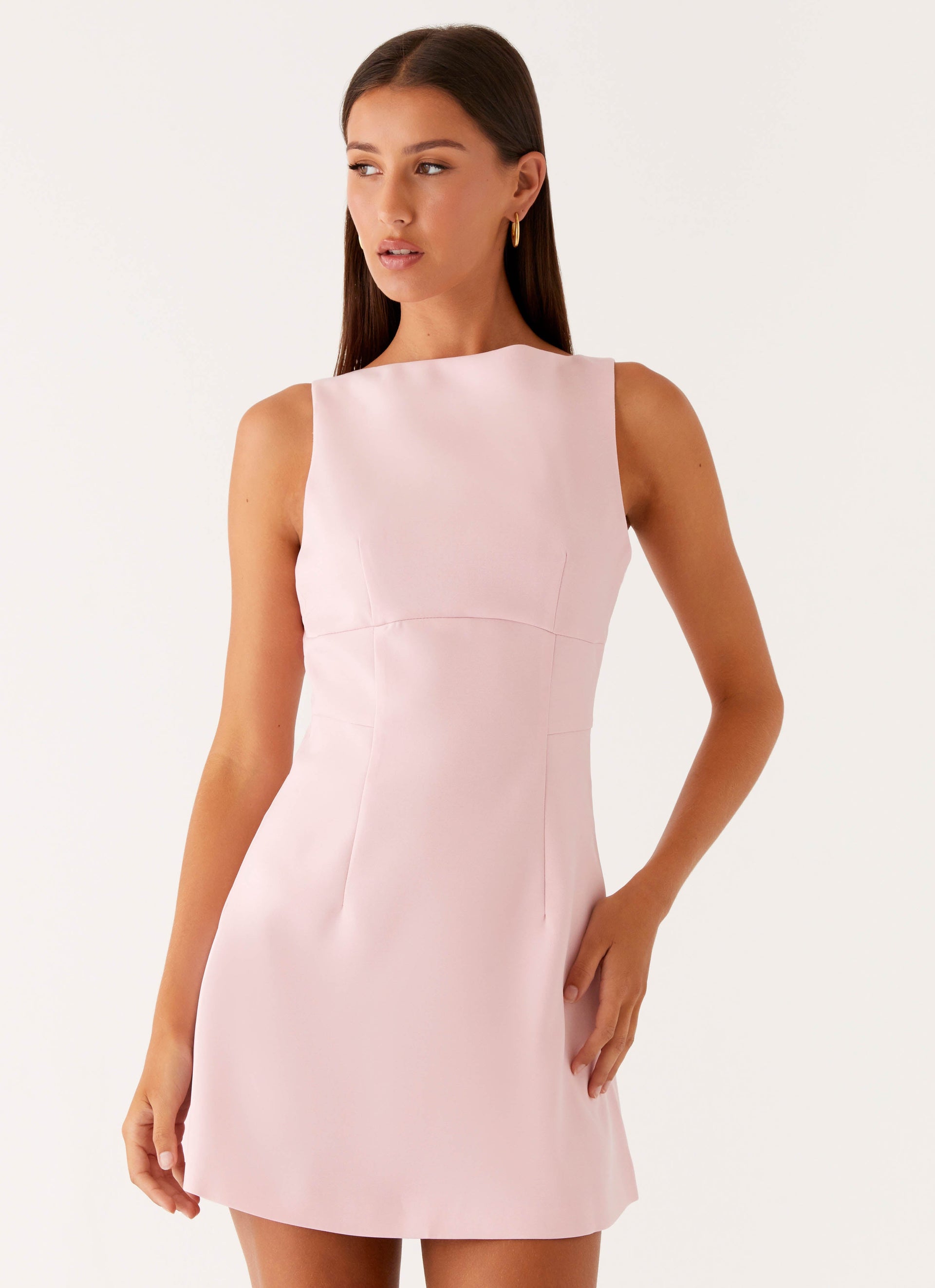 peppermayo pink mini dress Lights Out 100% polyester L Pink Mini Dresses | Peppermayo