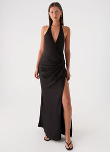 mini black halter top dress Halterneck Lace-Up Bubble Hem Corset Micro Mini Dress in Black - 2 / Regular main image 1