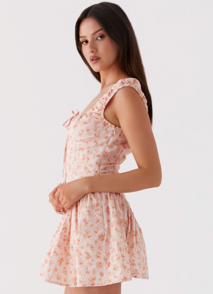 Luna Ditsy Mini Dress - Pink Ditsy Floral – Peppermayo US