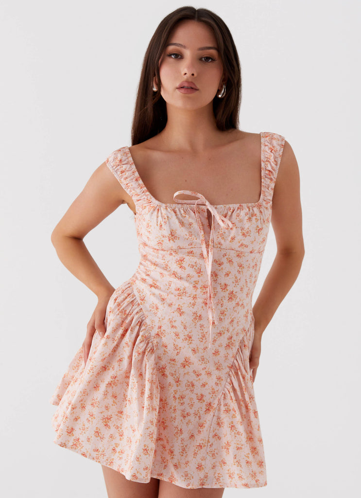 Luna Ditsy Mini Dress - Pink Ditsy Floral – Peppermayo US