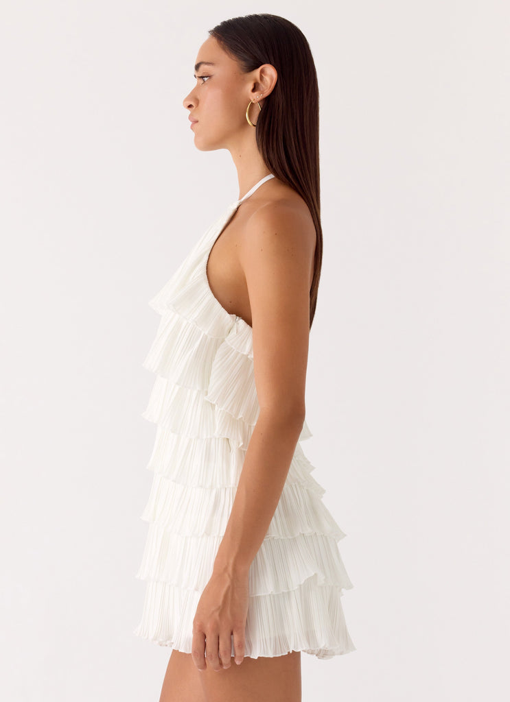 Lunar Bloom Mini Dress - Ivory – Peppermayo US