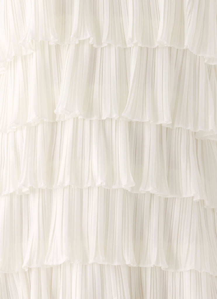 Lunar Bloom Mini Dress - Ivory