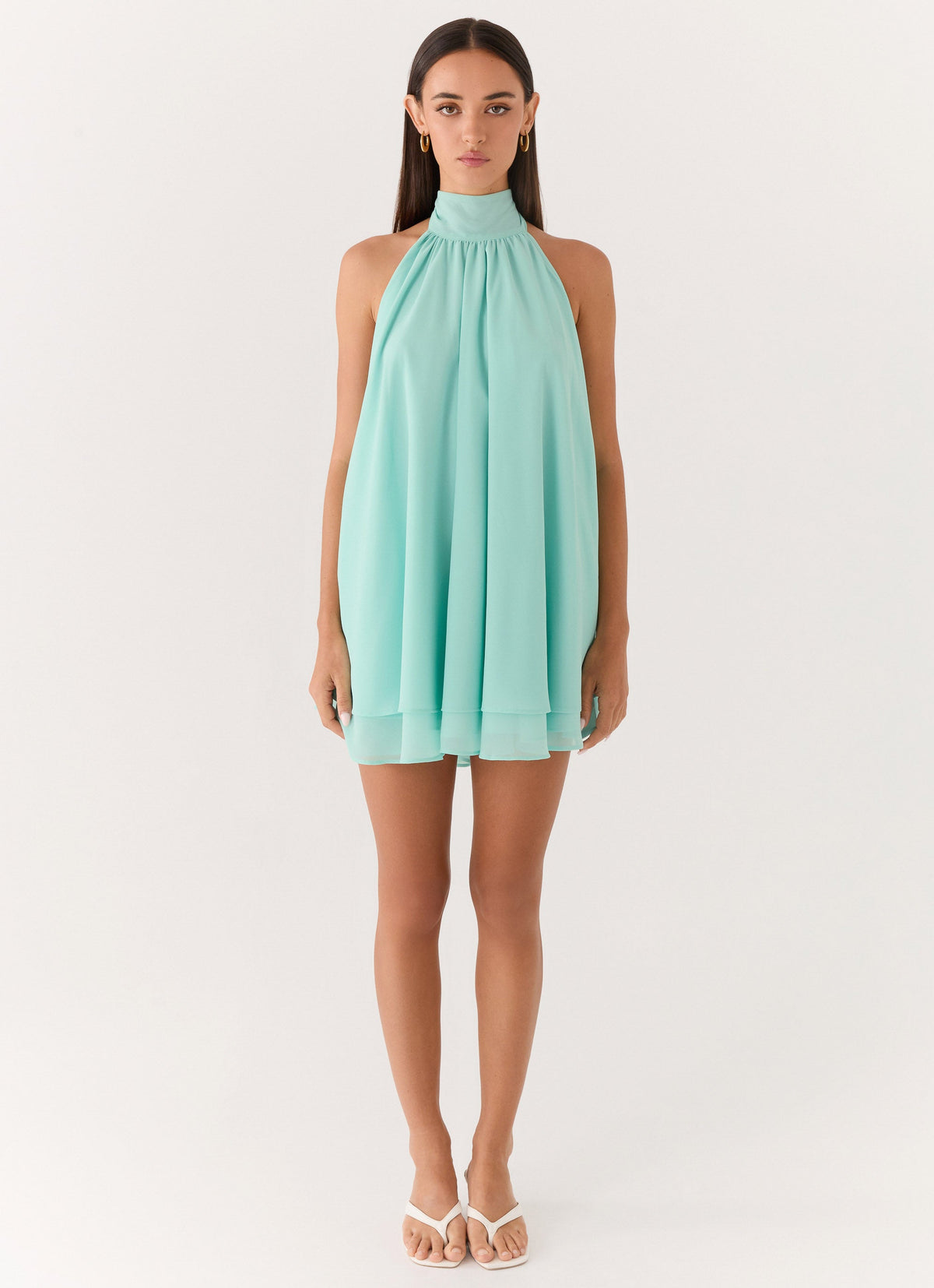 Lyrah Halter Mini Dress - Mint