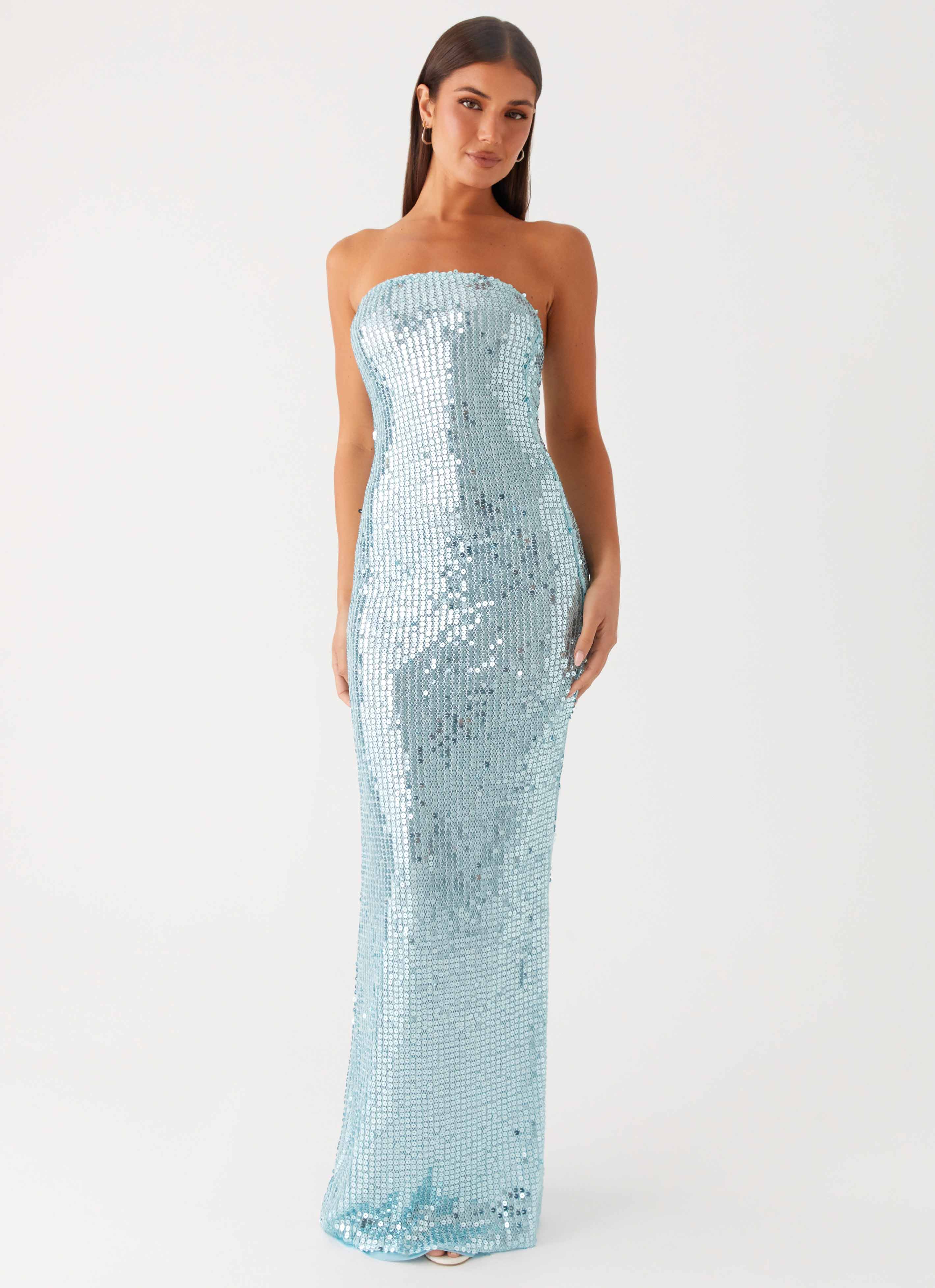 Lyric Sequin Maxi Dress - Turquoise Peppermayo US Lyric Sequin Maxi Dress - Turquoise Peppermayo US