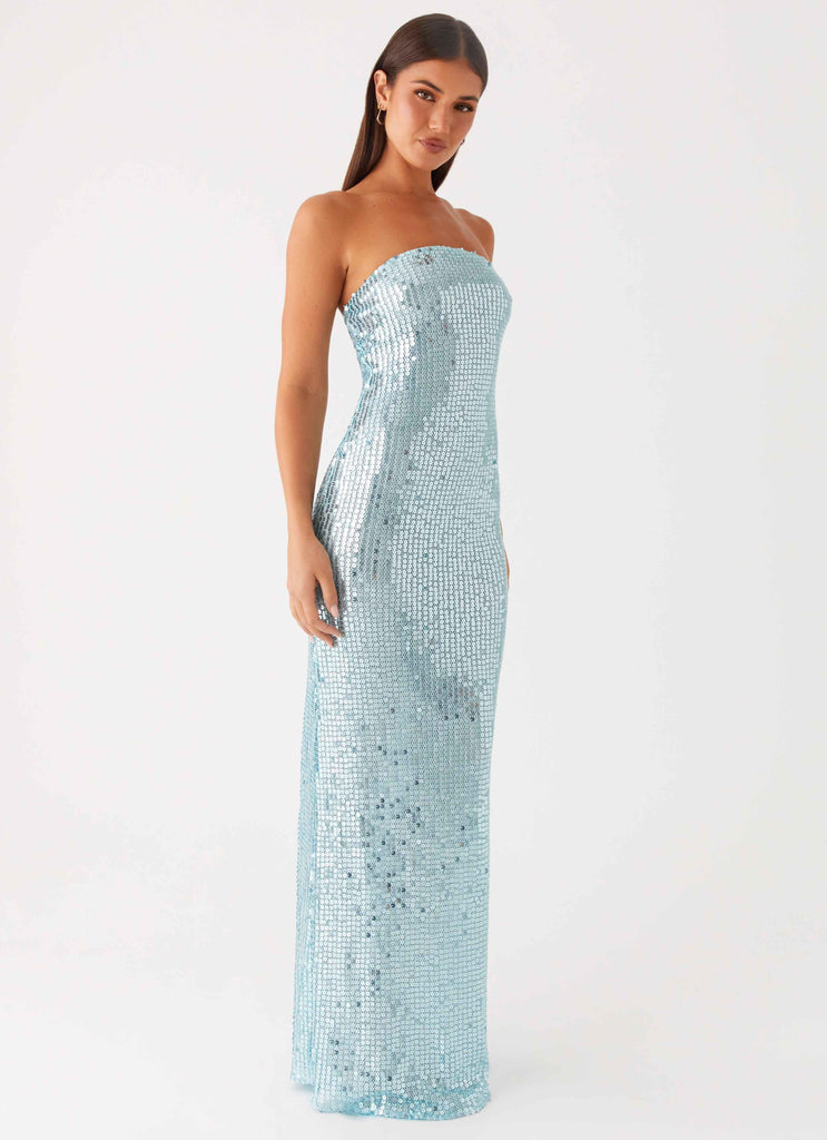 Lyric Sequin Maxi Dress - Turquoise Peppermayo US Lyric Sequin Maxi Dress - Turquoise Peppermayo US