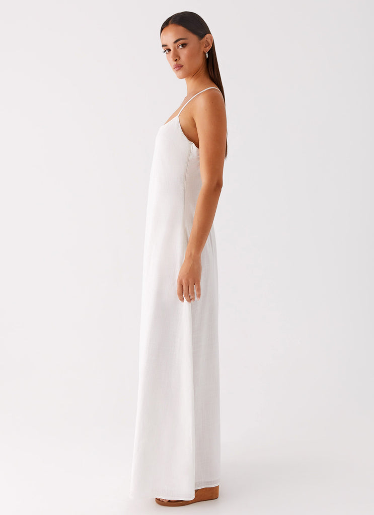 scoop neck casual maxi dress Livtany Women's Scoop Neck Ruched Maxi Dress Flowy Swing Wide Straps Long Dress Casual Sleeveless Sundress with Side Pockets Beige at Amazon Women's Clothing store