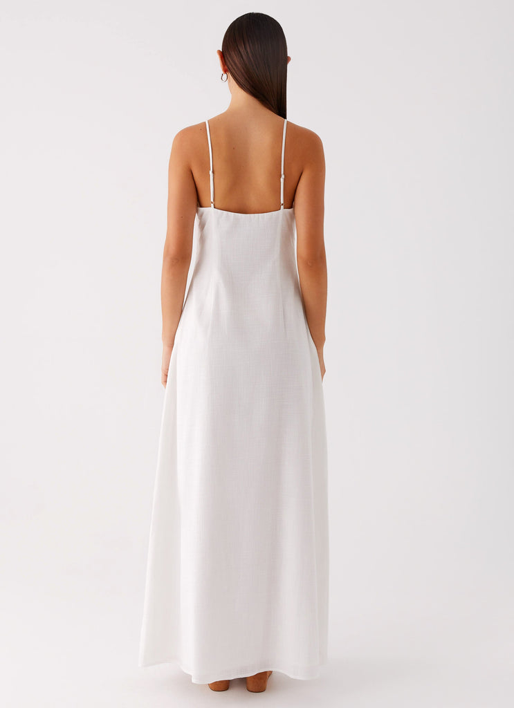 Madeleine Scoop Neck Maxi Dress - Off White Peppermayo US Madeleine Scoop Neck Maxi Dress - Off White Peppermayo US