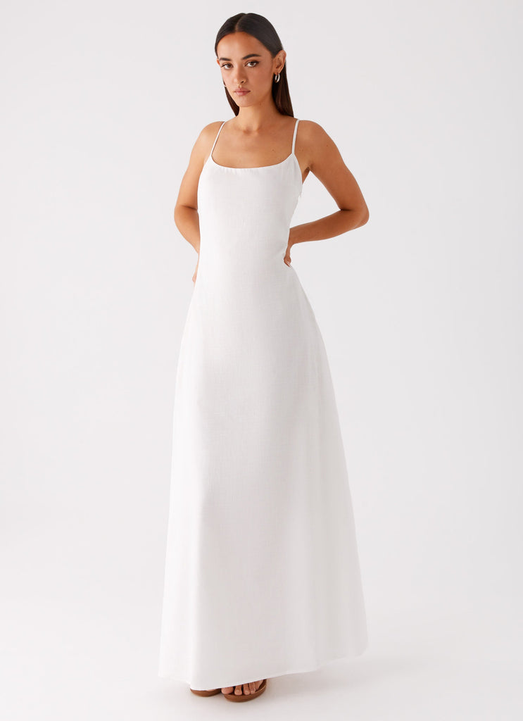 Madeleine Scoop Neck Maxi Dress - Off White Peppermayo US Madeleine Scoop Neck Maxi Dress - Off White Peppermayo US