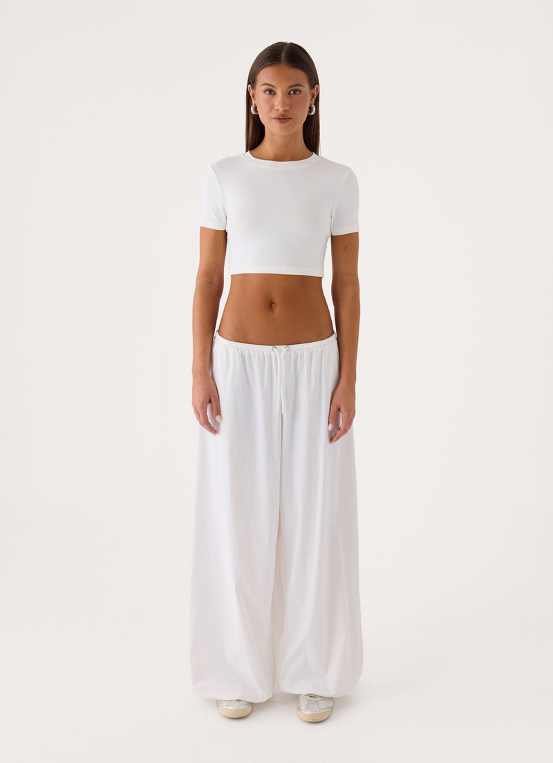 Main Character Parachute Pants - White