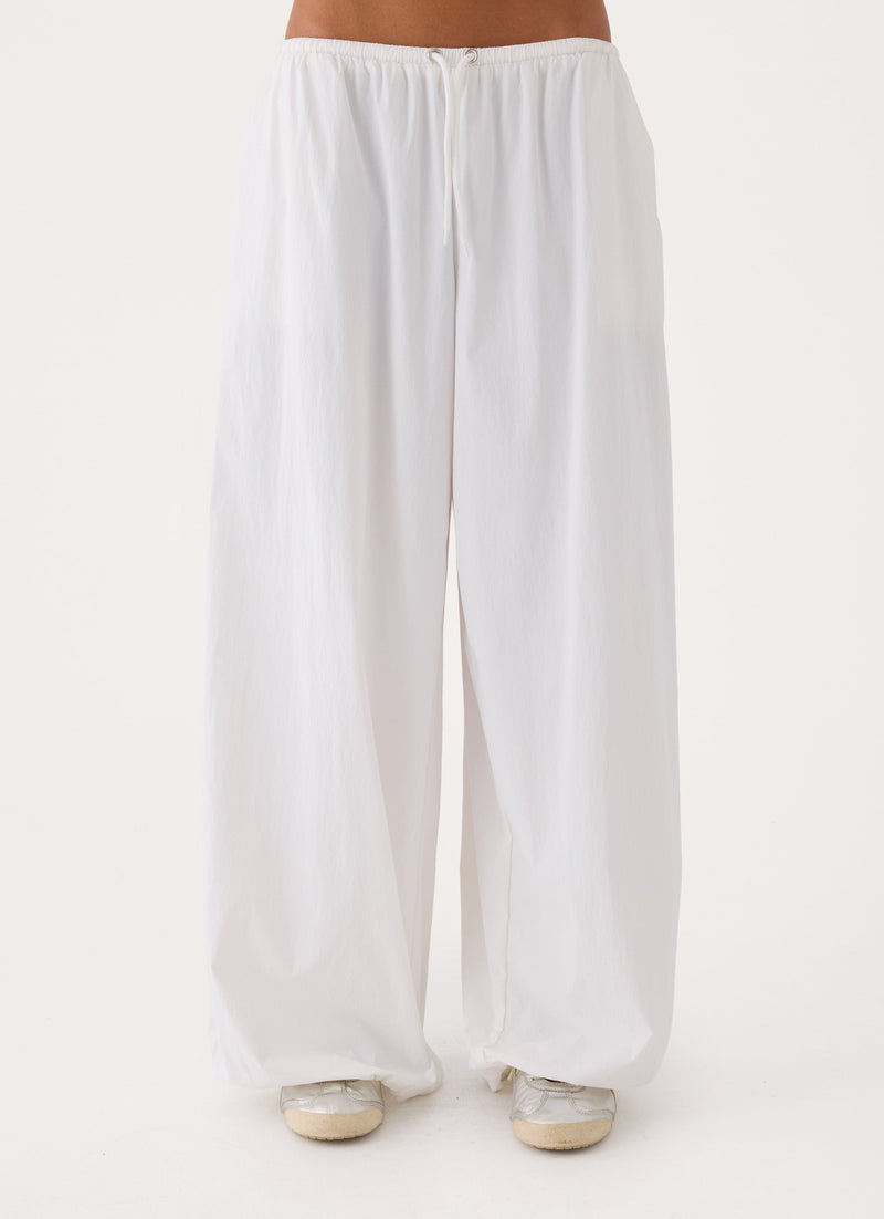 Main Character Parachute Pants - White