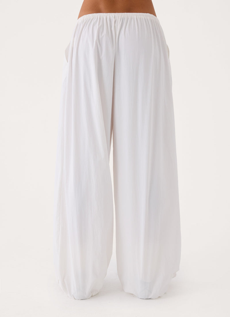 Main Character Parachute Pants - White