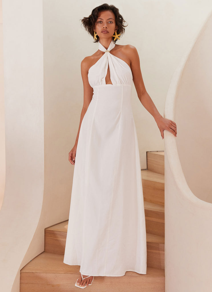 Maison Linen Maxi Dress - White Peppermayo US Maison Linen Maxi Dress - White Peppermayo US