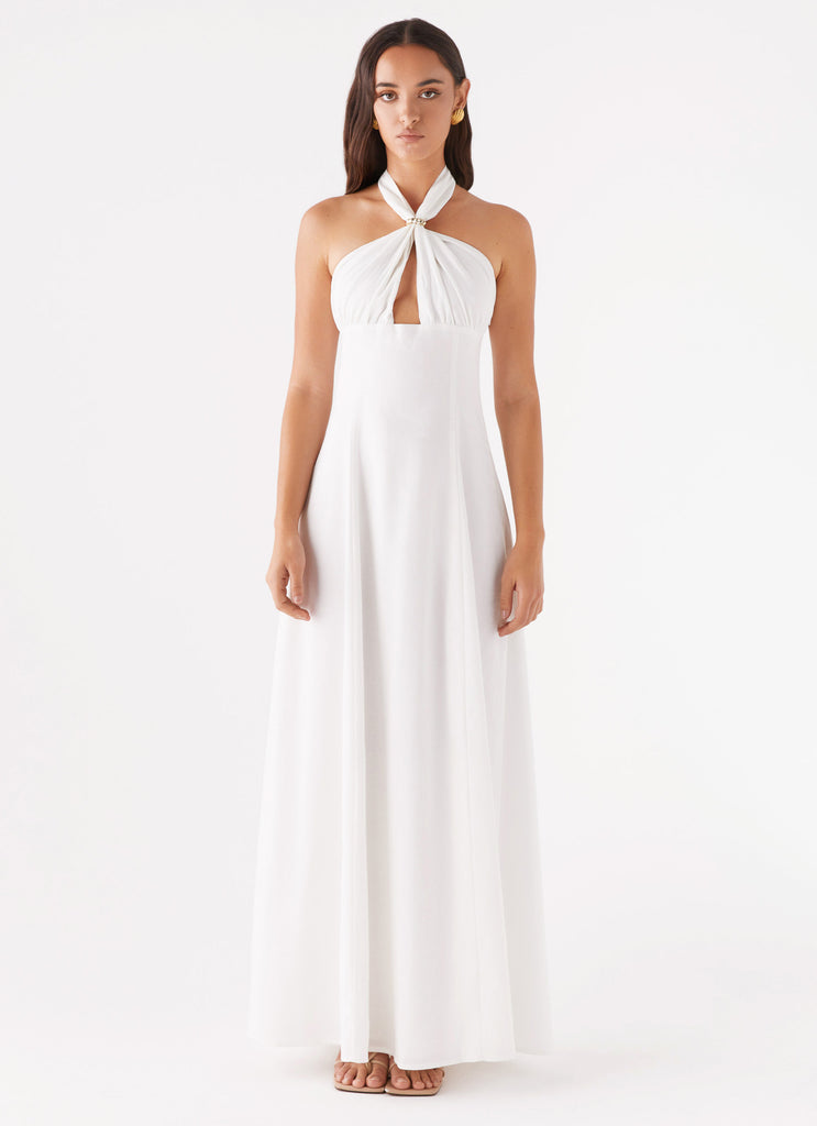 Maison Linen Maxi Dress - White Peppermayo US Maison Linen Maxi Dress - White Peppermayo US