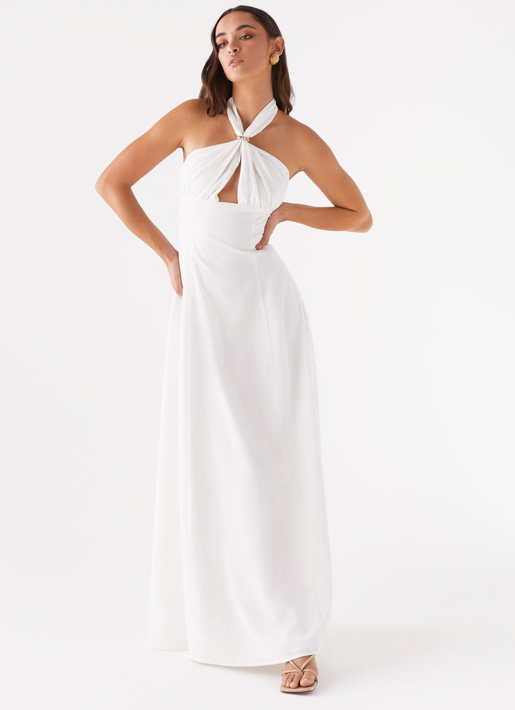 Maison Linen Maxi Dress - White Peppermayo US Maison Linen Maxi Dress - White Peppermayo US