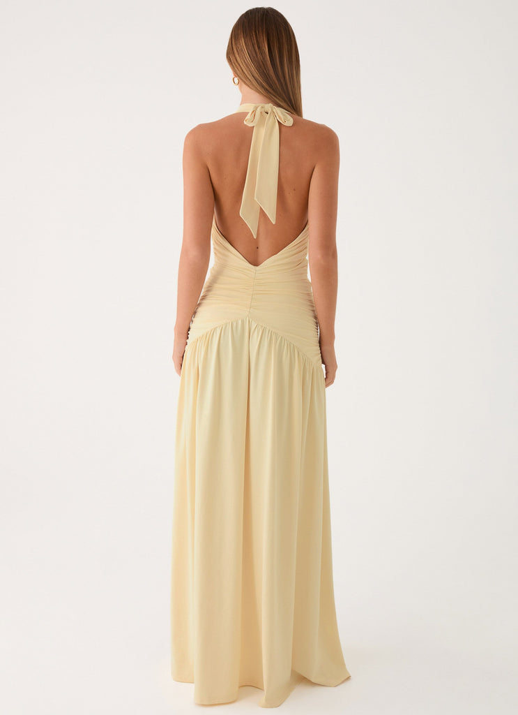 Makena Halter Maxi Dress - Yellow