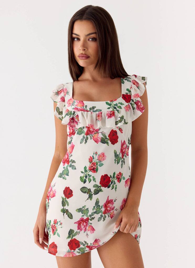 Malina Mini Dress - Ivory Bloom Ivory Bloom / US 6 Malina Mini Dress - Ivory Bloom Ivory Bloom / US 6