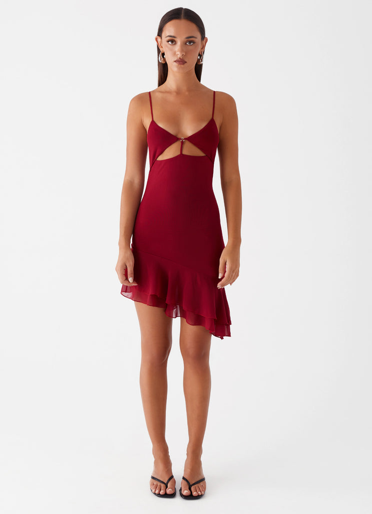 Mallory Mini Dress - Cherry Red