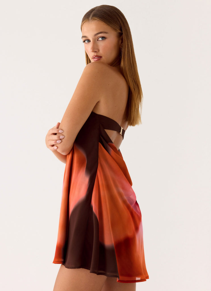 marks mini dress in chocolate brown Jasmine Tie Mini Dress, in Chocolate Brown Polka Dot, Size: Medium | Show Me Your Mumu