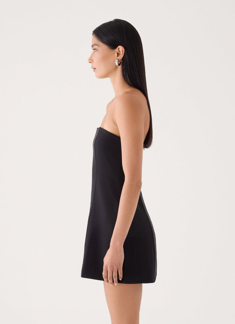 Marta Strapless Mini Dress - Black
