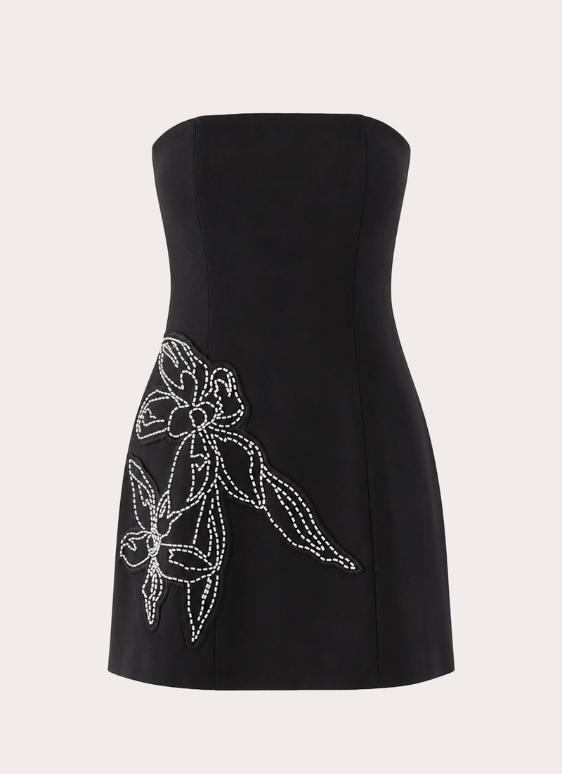 Marta Strapless Mini Dress - Black