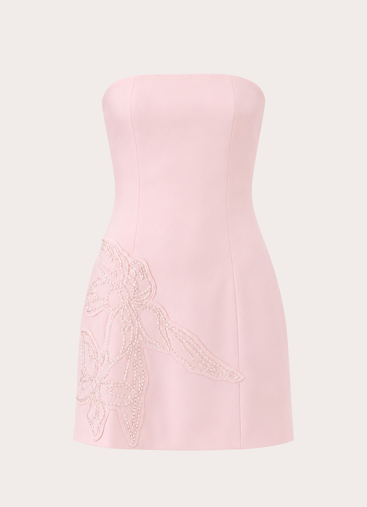 Marta Strapless Mini Dress - Soft Pink