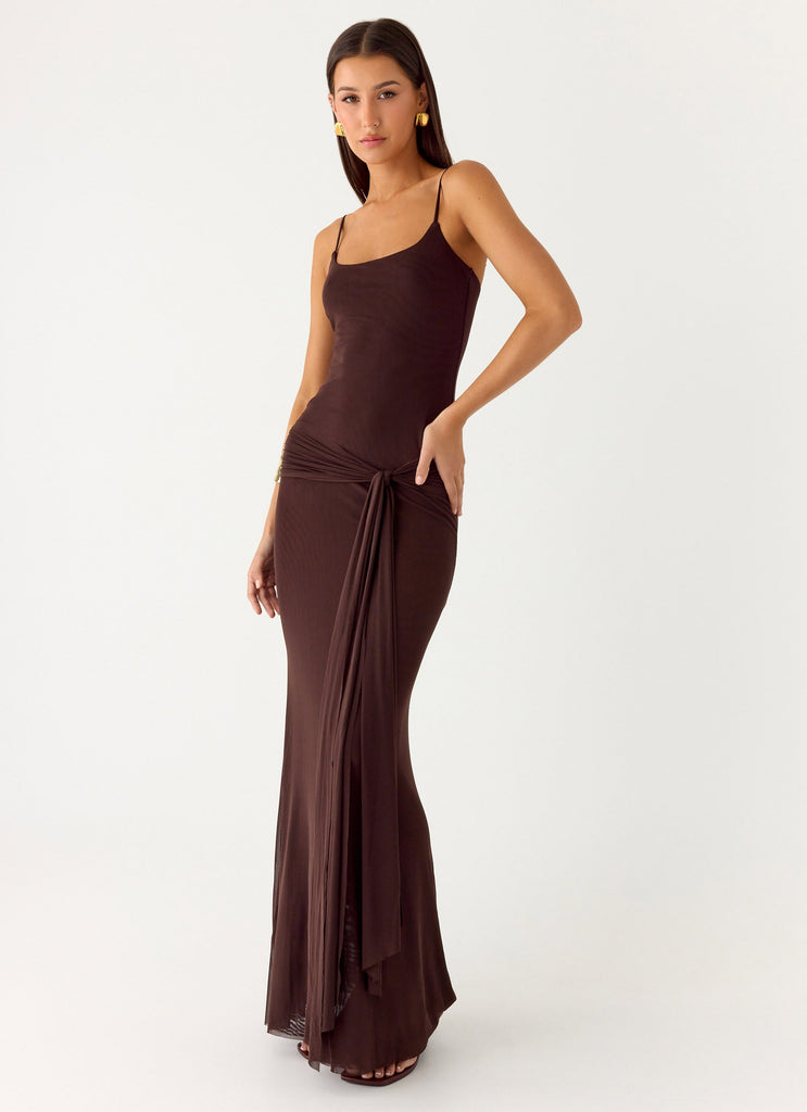Matoma Bodysuit Maxi Dress - Cool Chocolate Peppermayo US Matoma Bodysuit Maxi Dress - Cool Chocolate Peppermayo US