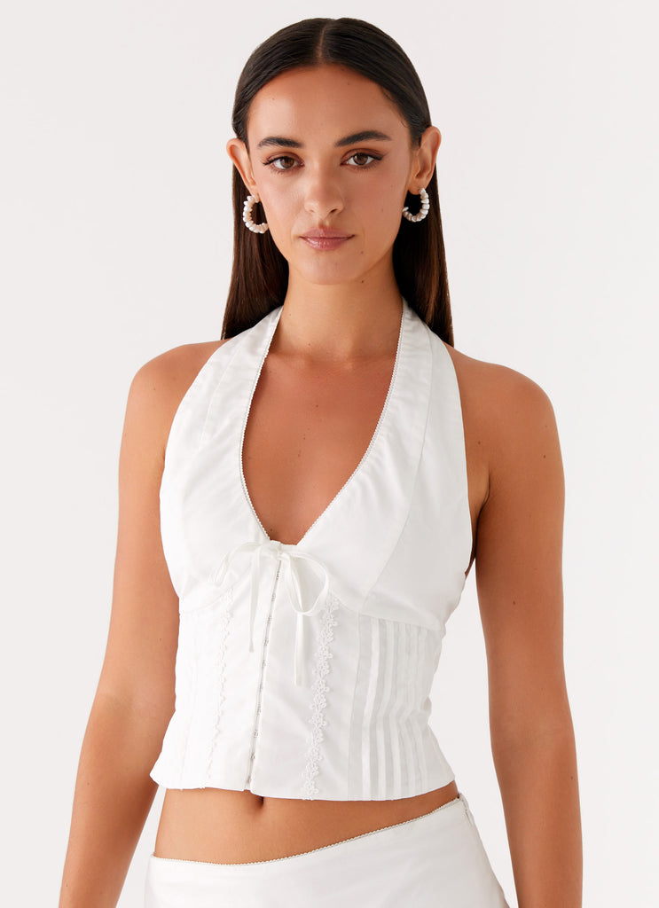 Mavis Halter Top White 4 Peppermayo