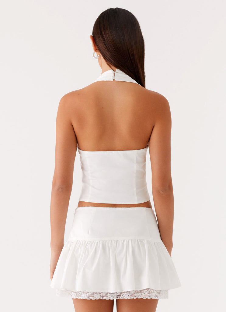 Mavis Mini Skirt White 2 Peppermayo