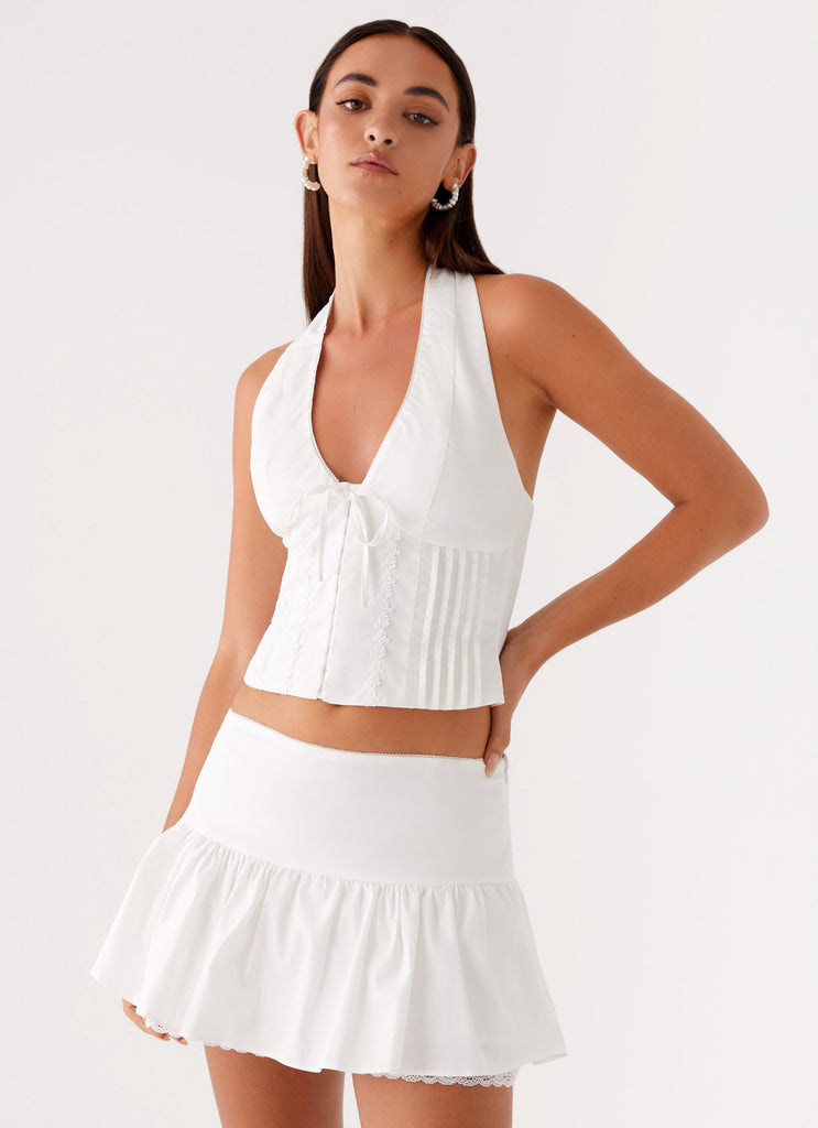 Mavis Mini Skirt White 5 Peppermayo